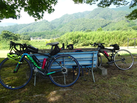 トイレ休憩の木陰の場所